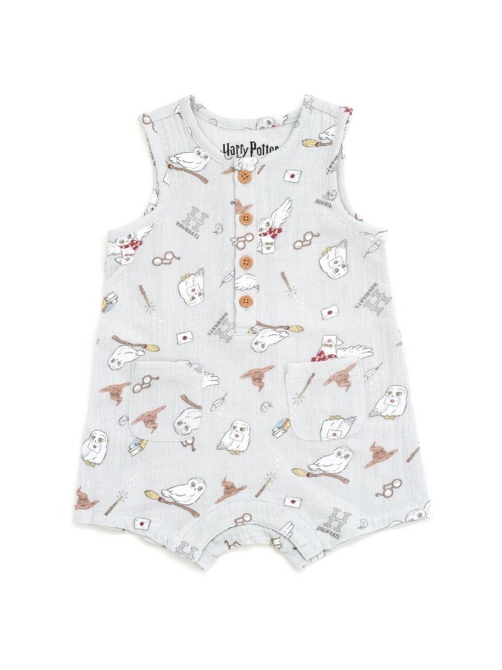 Harry Potter Owl Print Pajama Romper